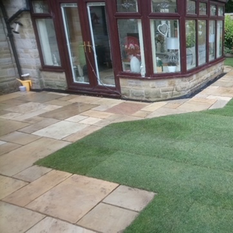 Rear Lawn and patio