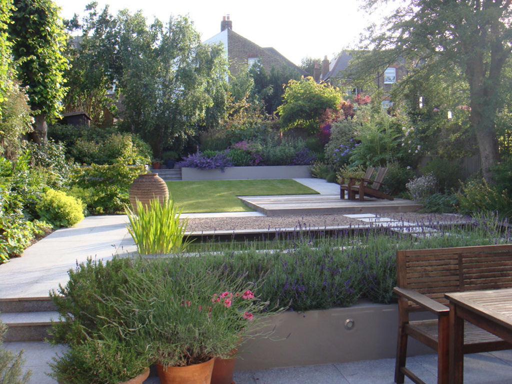 View across garden