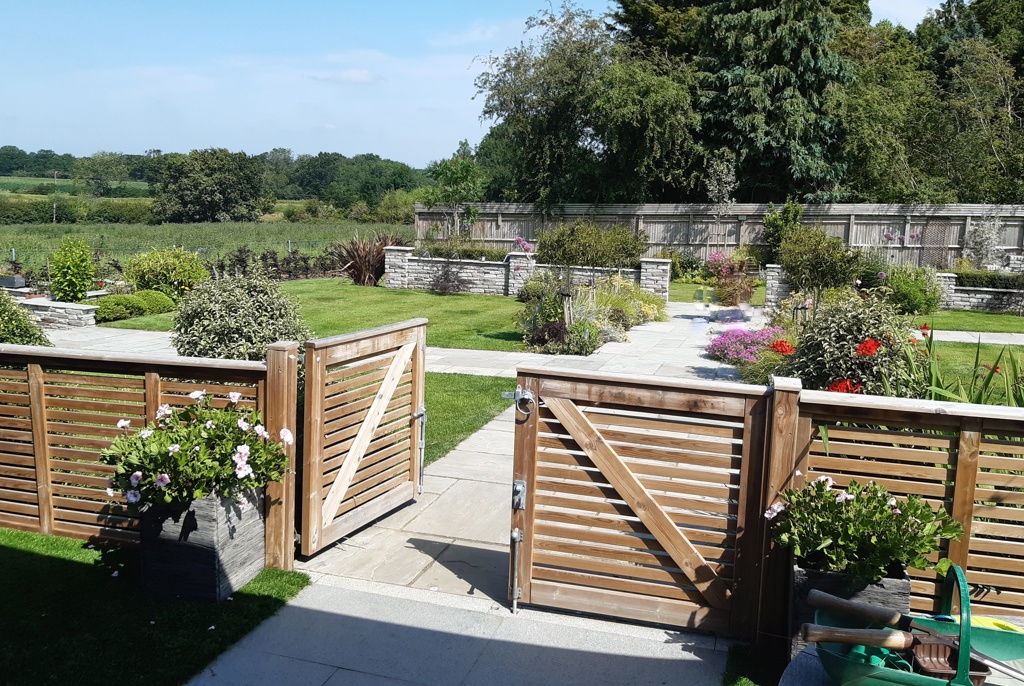 Gates into wider garden