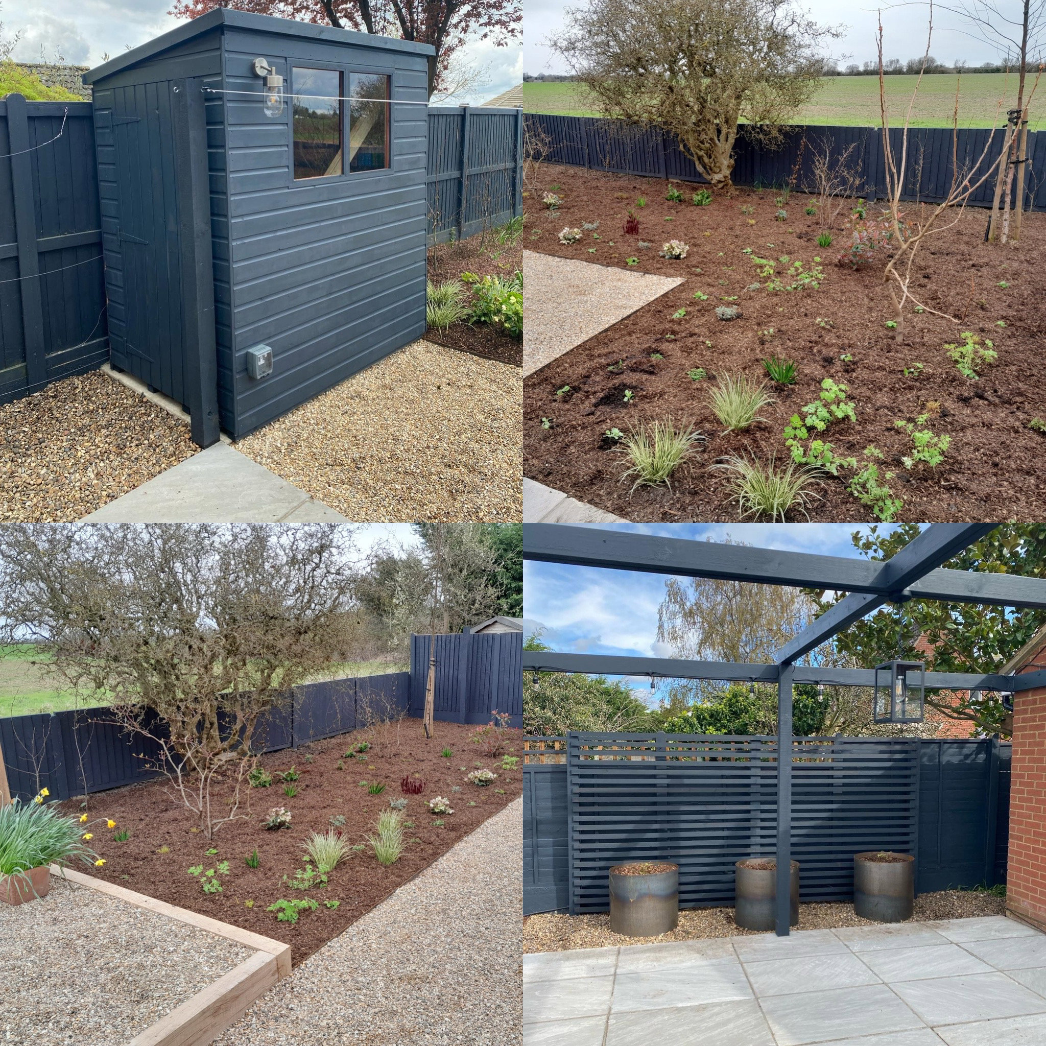 Features and planting at build completion