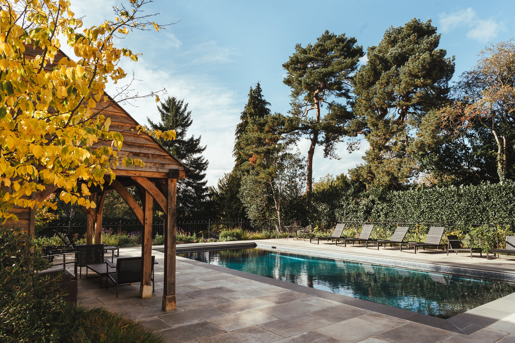 Secluded area for enjoying summer evenings and entertaining guests