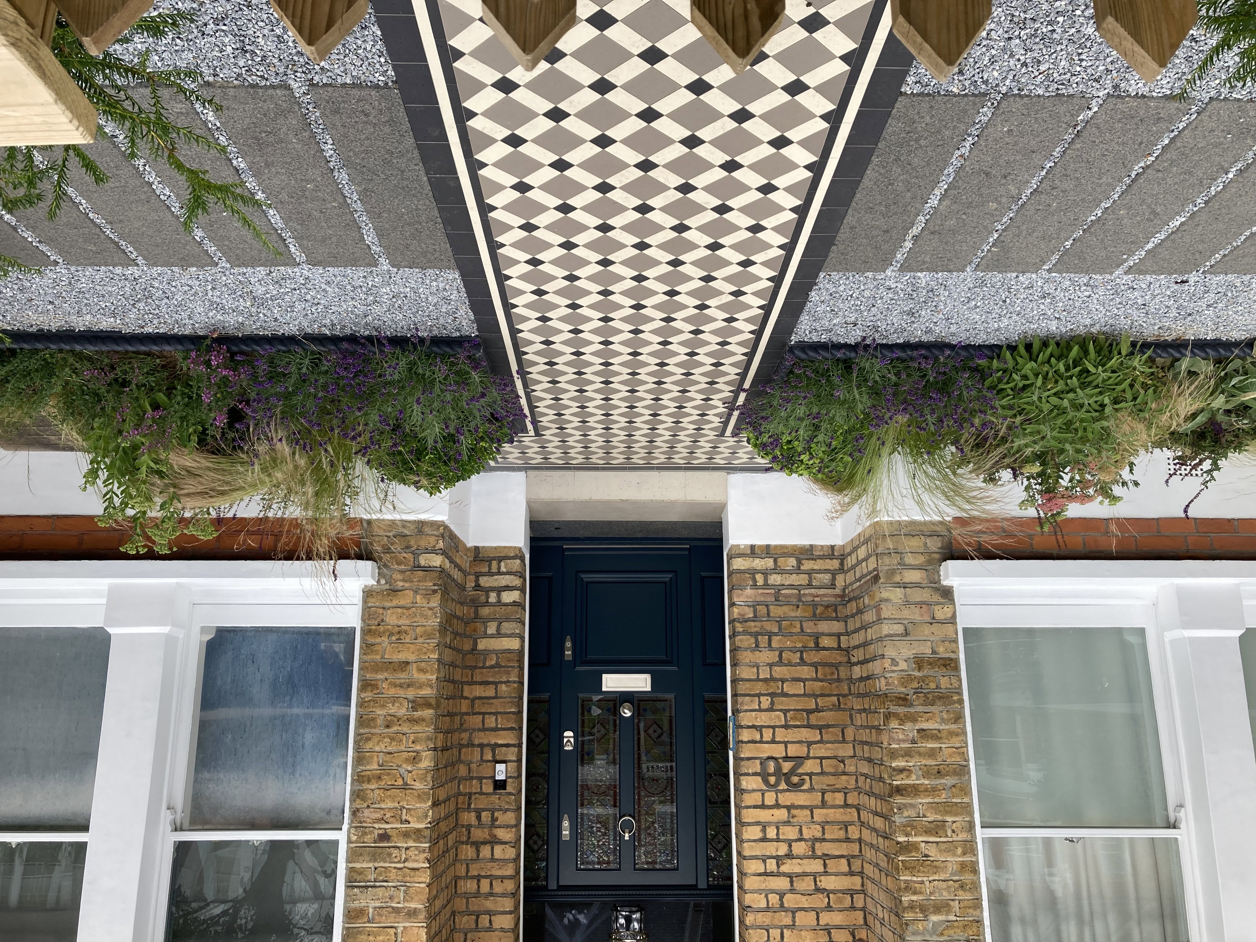 Victorian tile path to front door