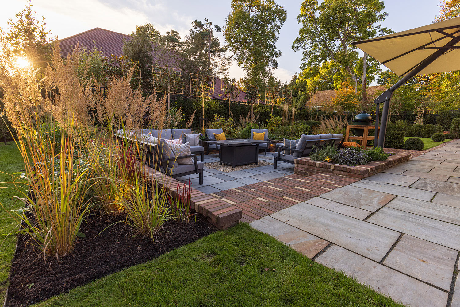 Sunken lounging area
