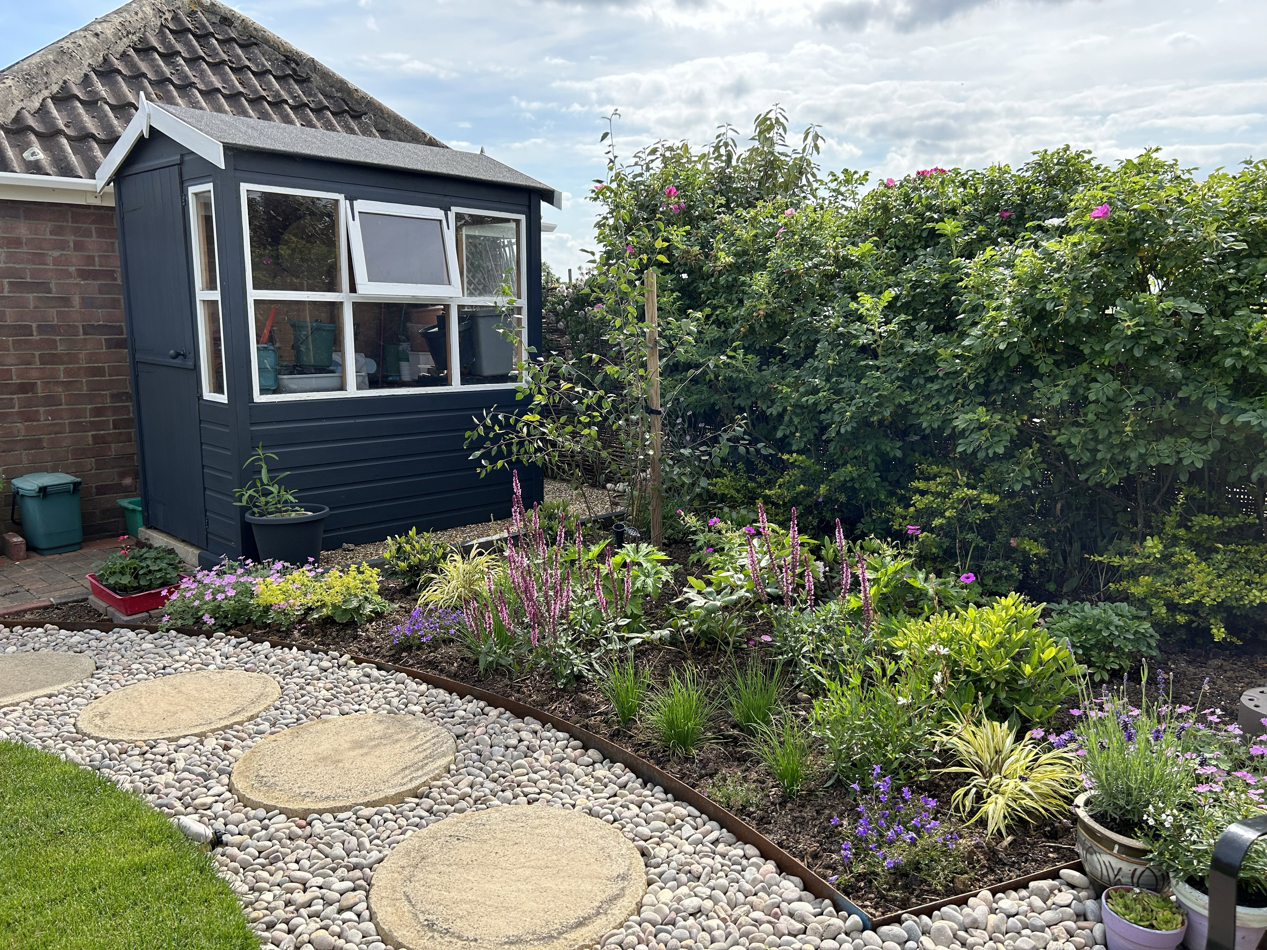 Garden on completion in June 2023