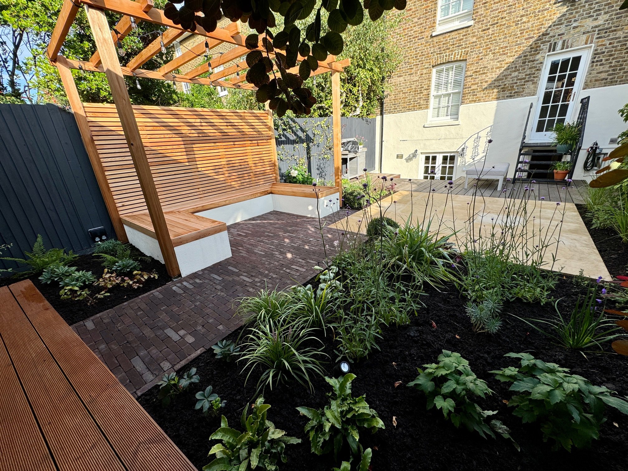 View from garden room towards house