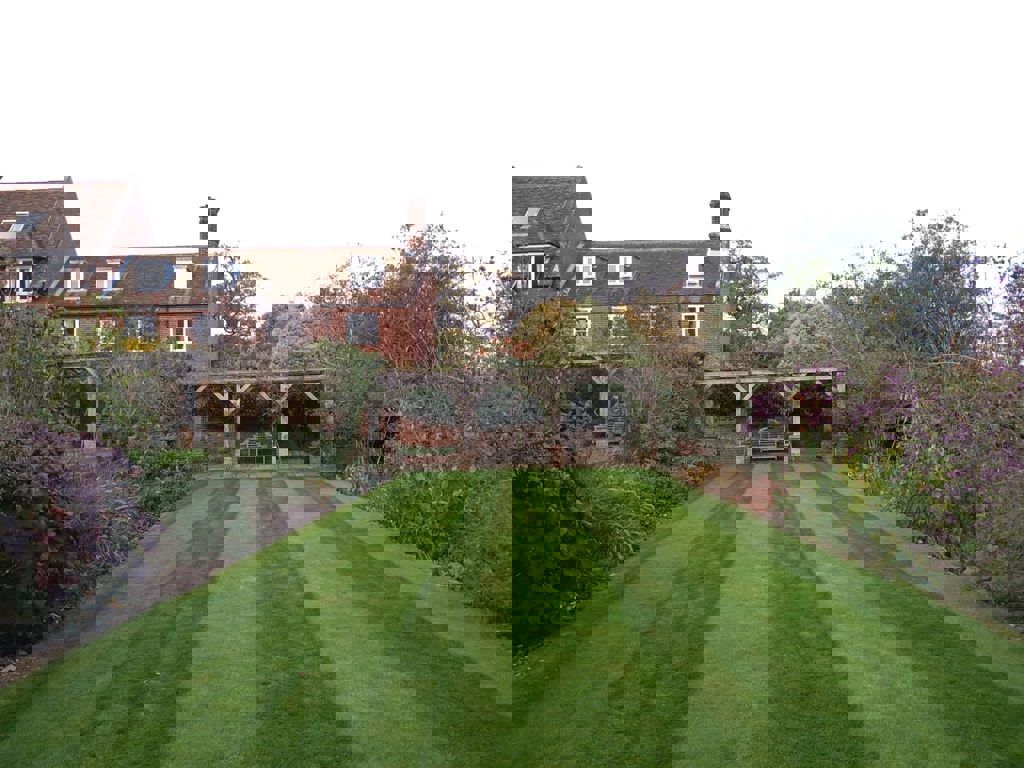 Arbour and formal lawn