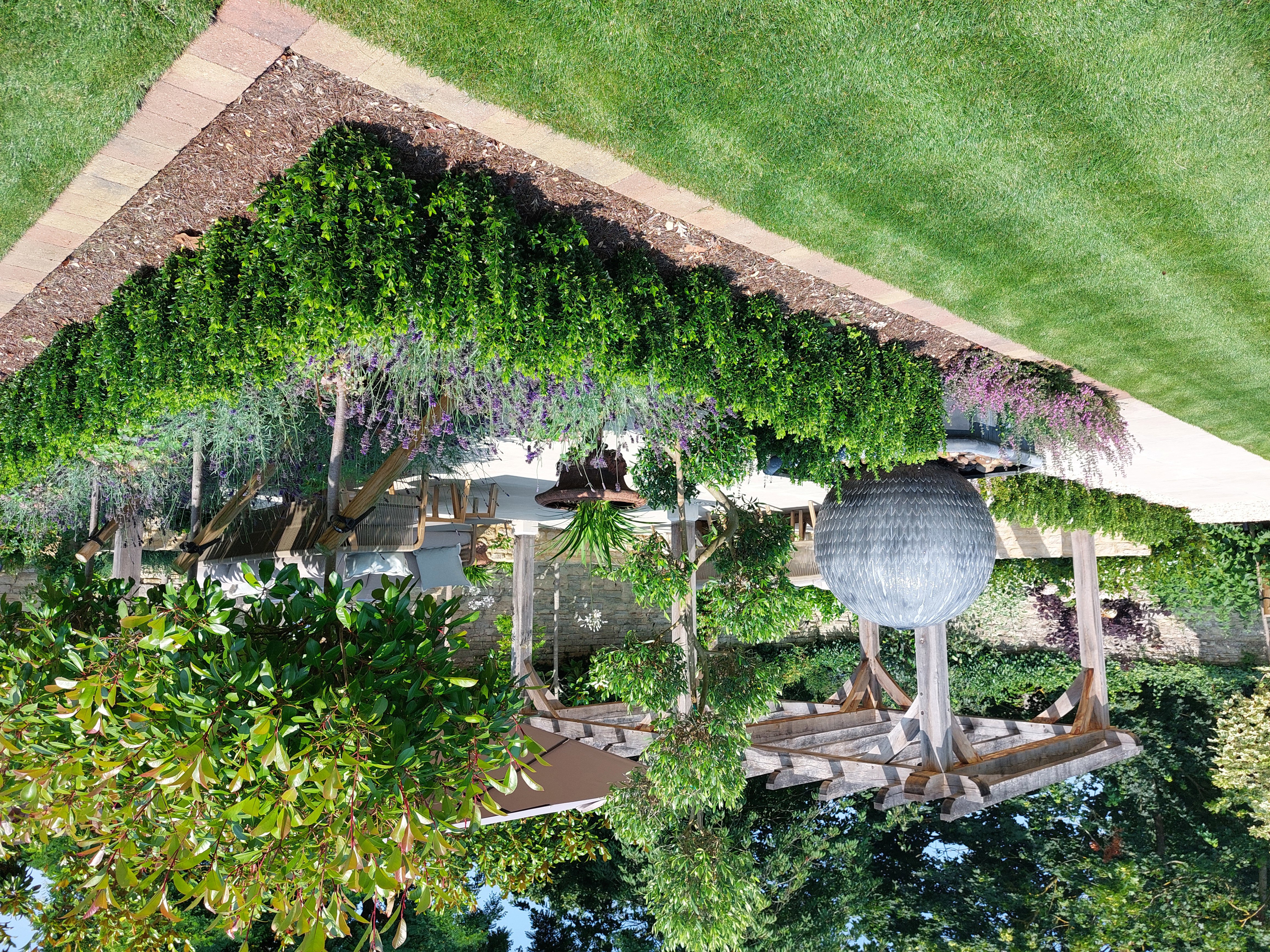 The Upper Patio And Pergola
