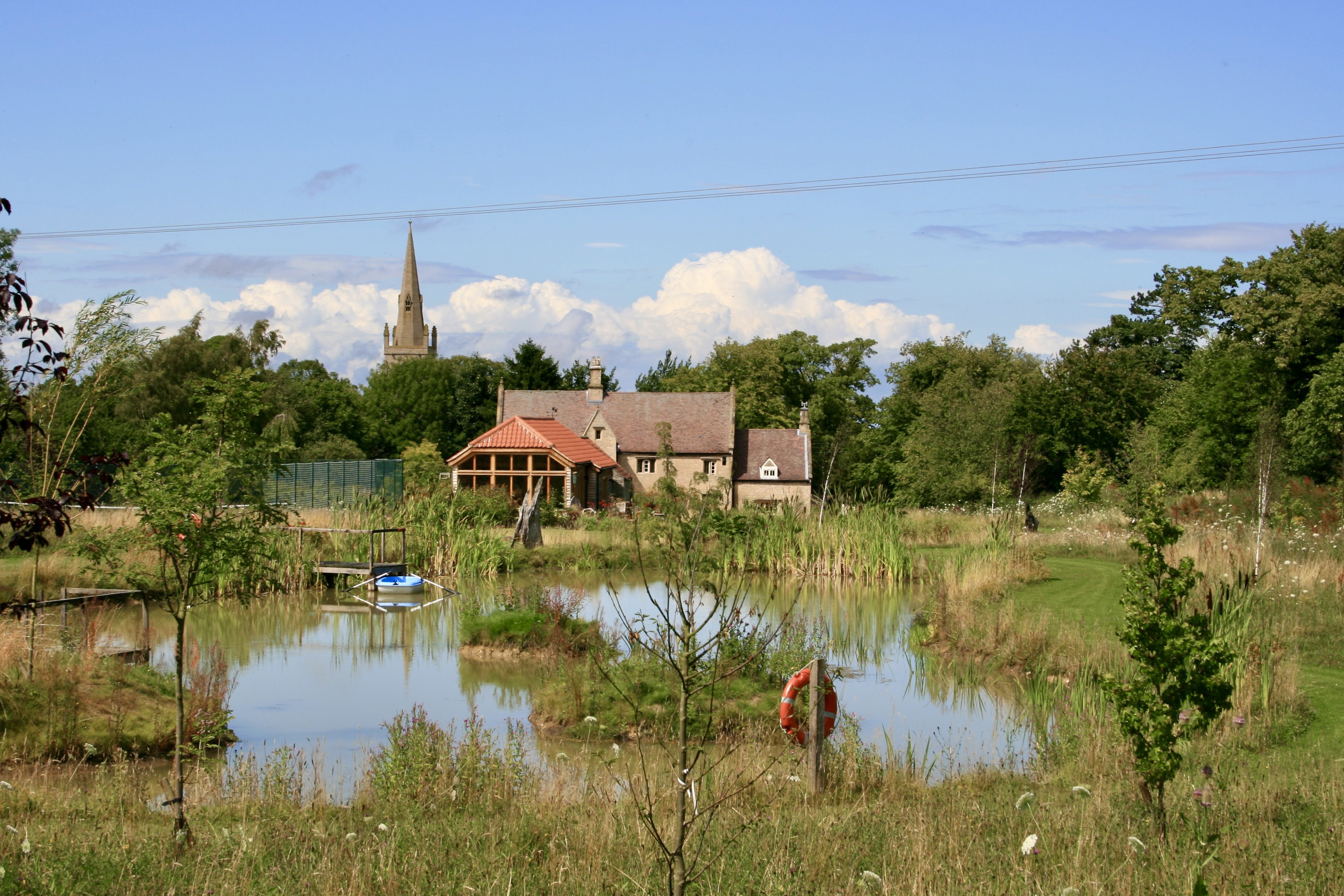 A rural retreat with water