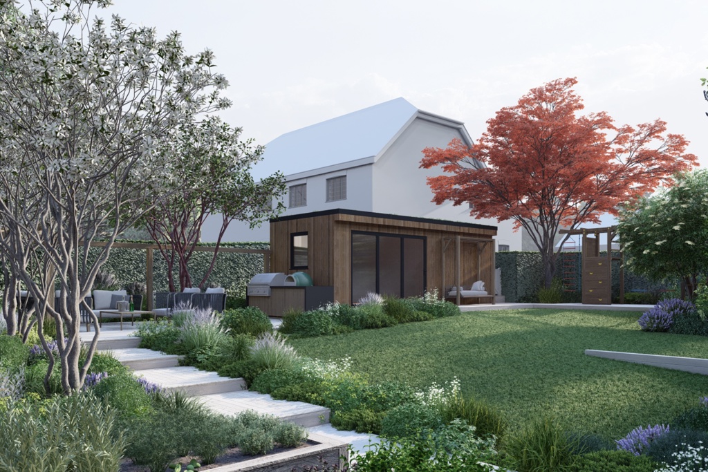 Garden Room with Outdoor Kitchen