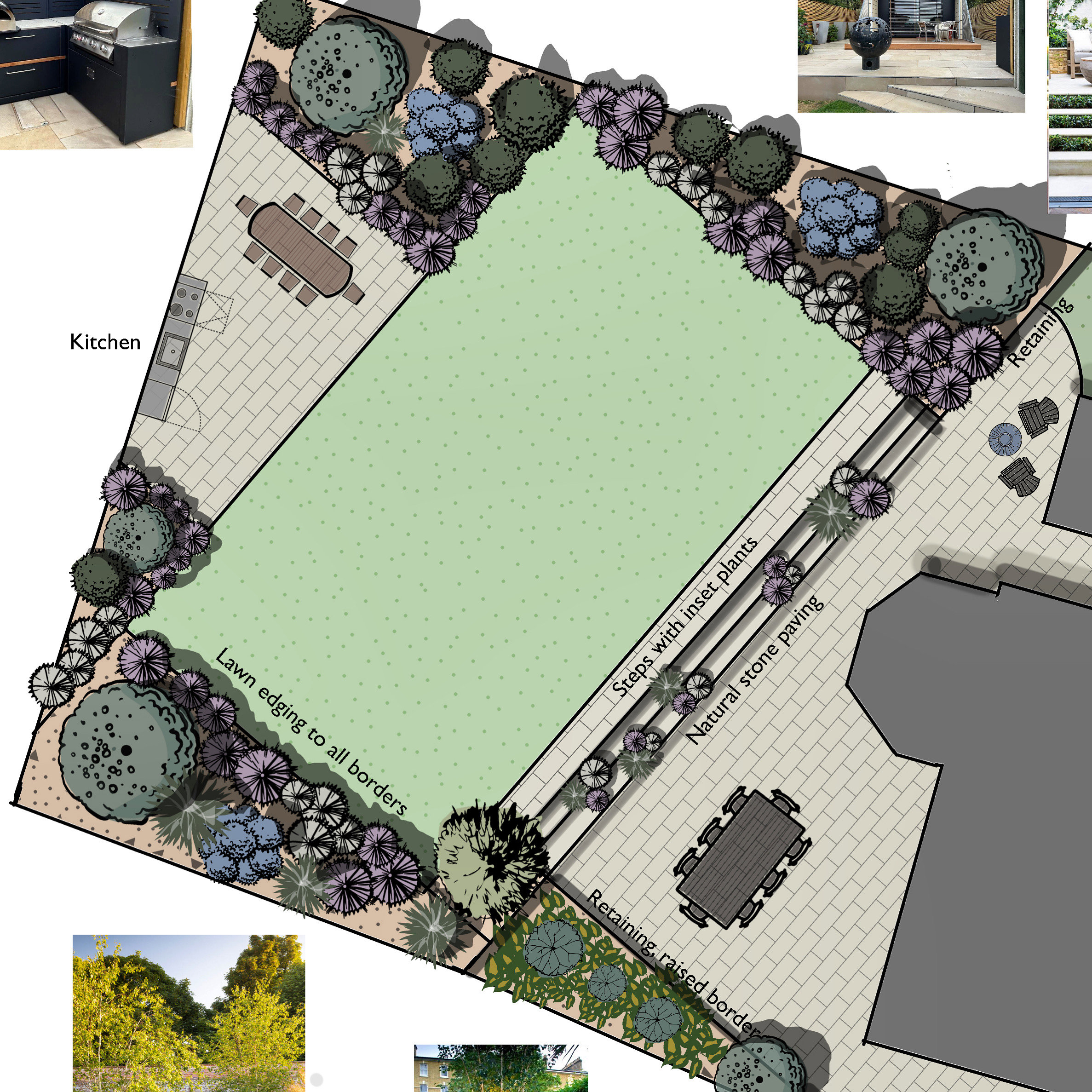 Meddium size garden design 