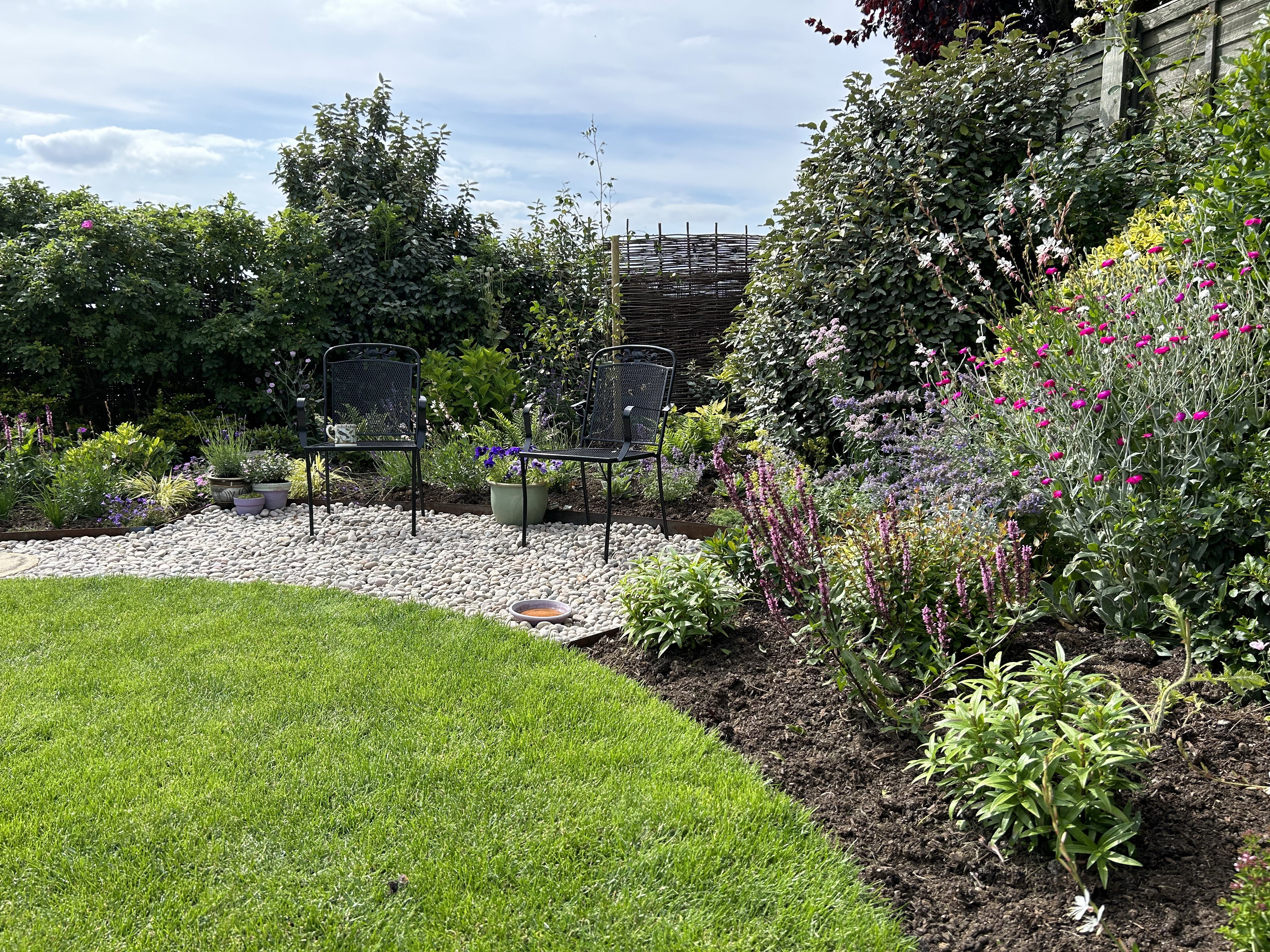 Garden on completion in June 2023