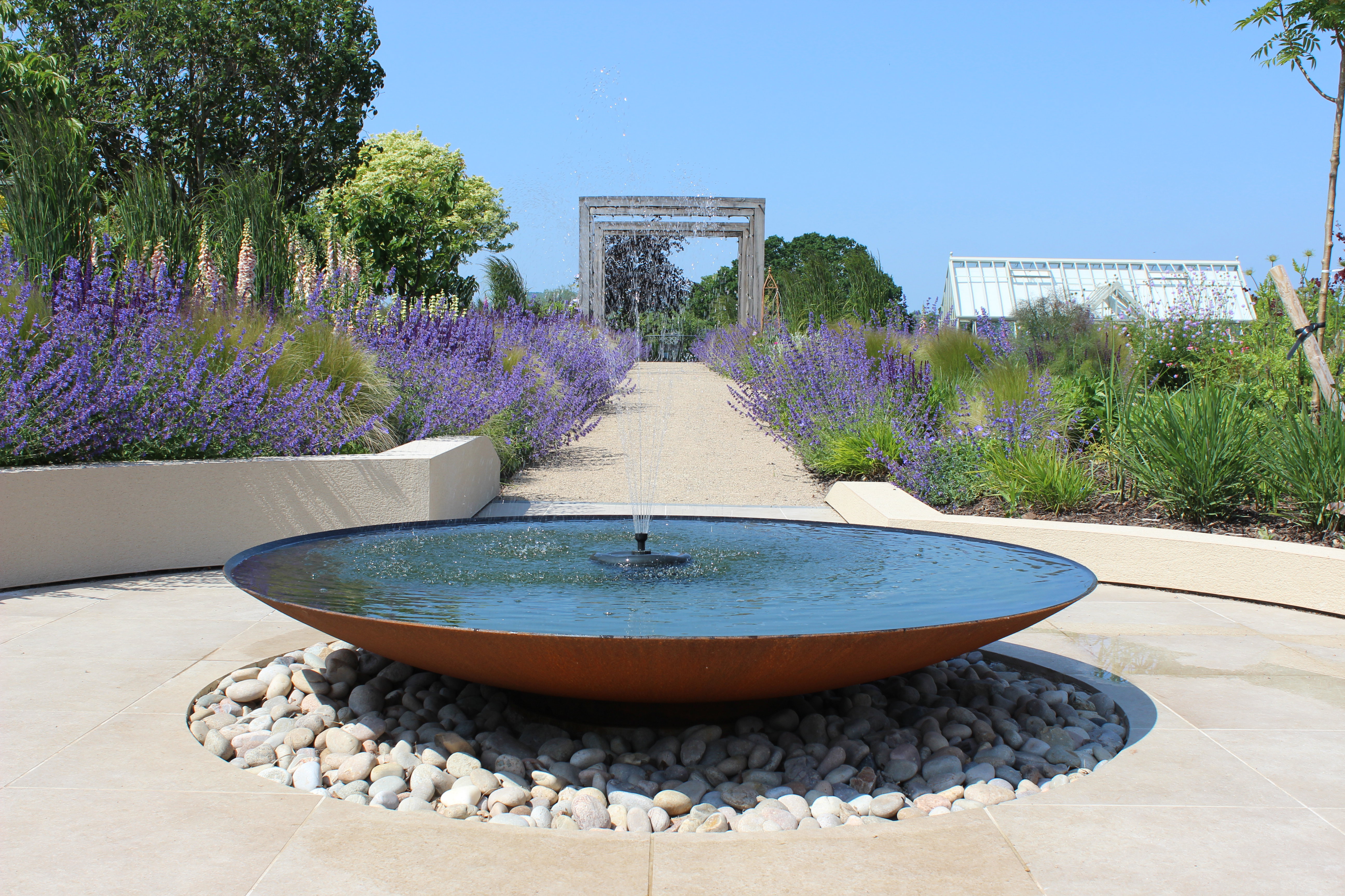 CorTen Steel bowl and Long Walk