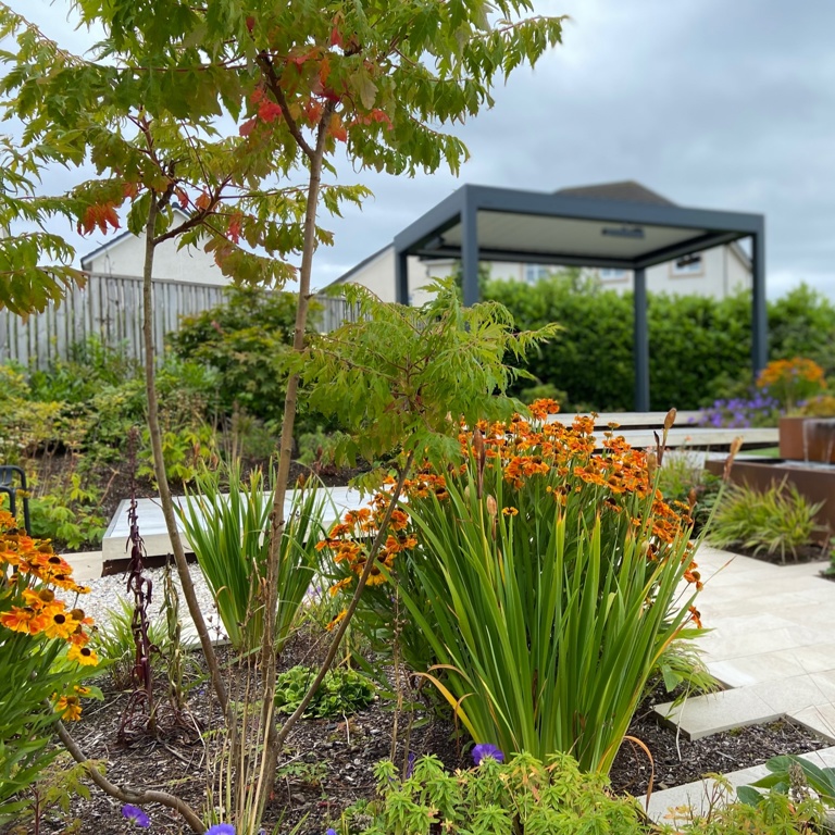View to pergola